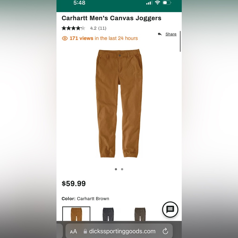 New w/o tag Carhart